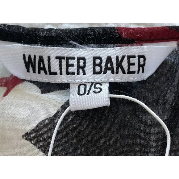 Walter Baker Tulum Caftan Kaftan Duster Black Floral Tropical One Size OS NWT - Picture 7 of 12